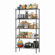 FDW Storage Shelves,Wire Shelving Unit Metal Shelves Heavy Duty Layer Rack Storage Rack Adjustable Utility (Black, 36