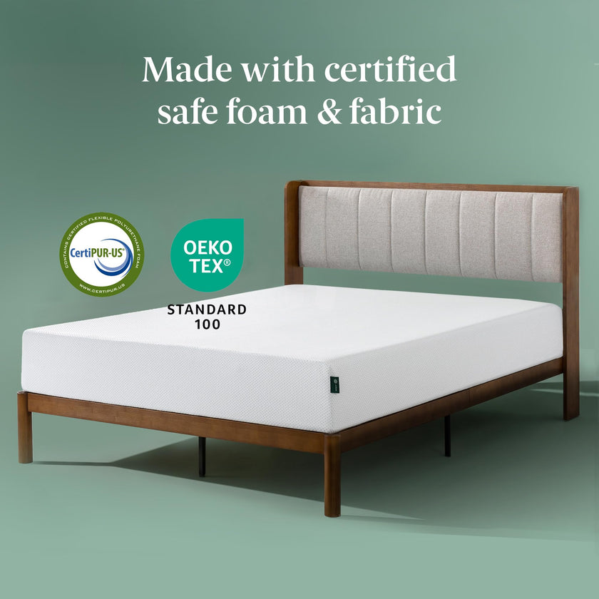 Zinus Full Mattress - 8 Inch Green Tea Cooling Gel Memory Foam Mattress, Pressure Relief, for Cool Sleep, CertiPUR-US Certified Foam, Mattress in a Box, 10-Year Warranty, Full Size 🍁 All In One Marketplace Canada