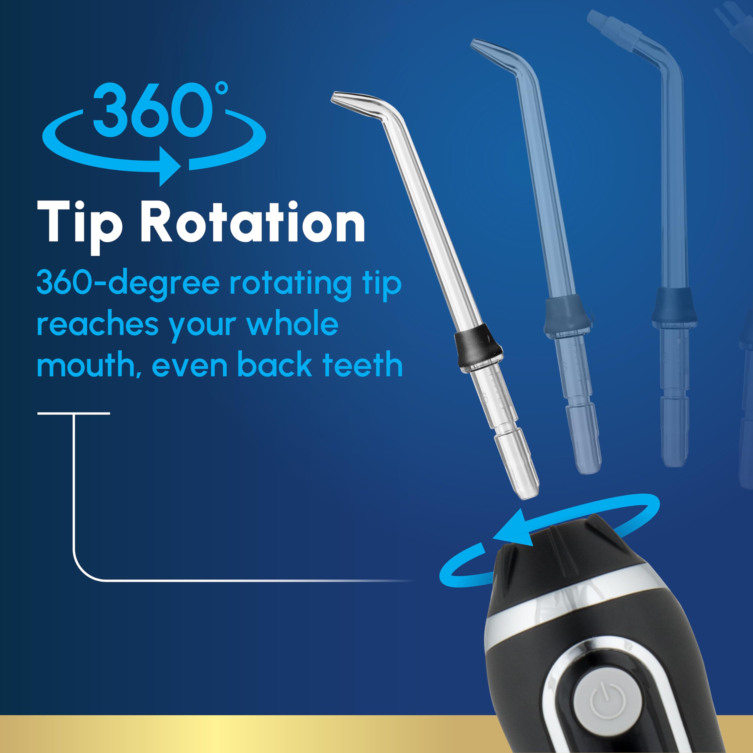 Waterpik Cordless Advanced 2.0 Water Flosser for Teeth, Gums, Braces, Dental Care with Travel Bag & 4 Tips, CDA Validated, Waterproof Rechargeable Handheld, Black (1 Count) Packaging May Vary 🍁 All In One Marketplace Canada