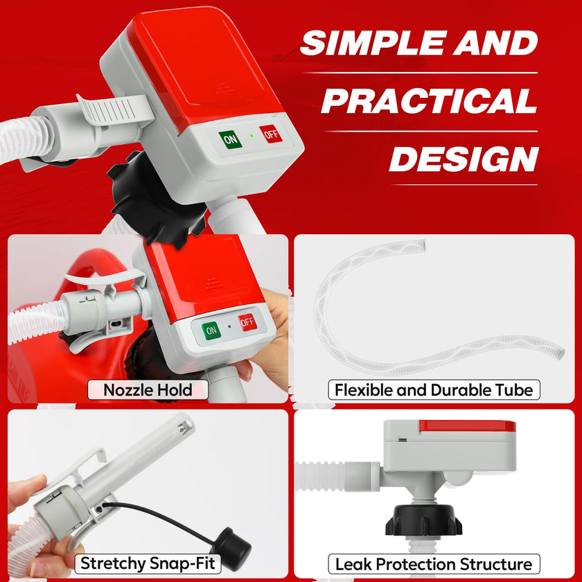 KEIMI Portable Fuel Transfer Pump with Auto-Stop, 3.2 Gallon per Min, 51