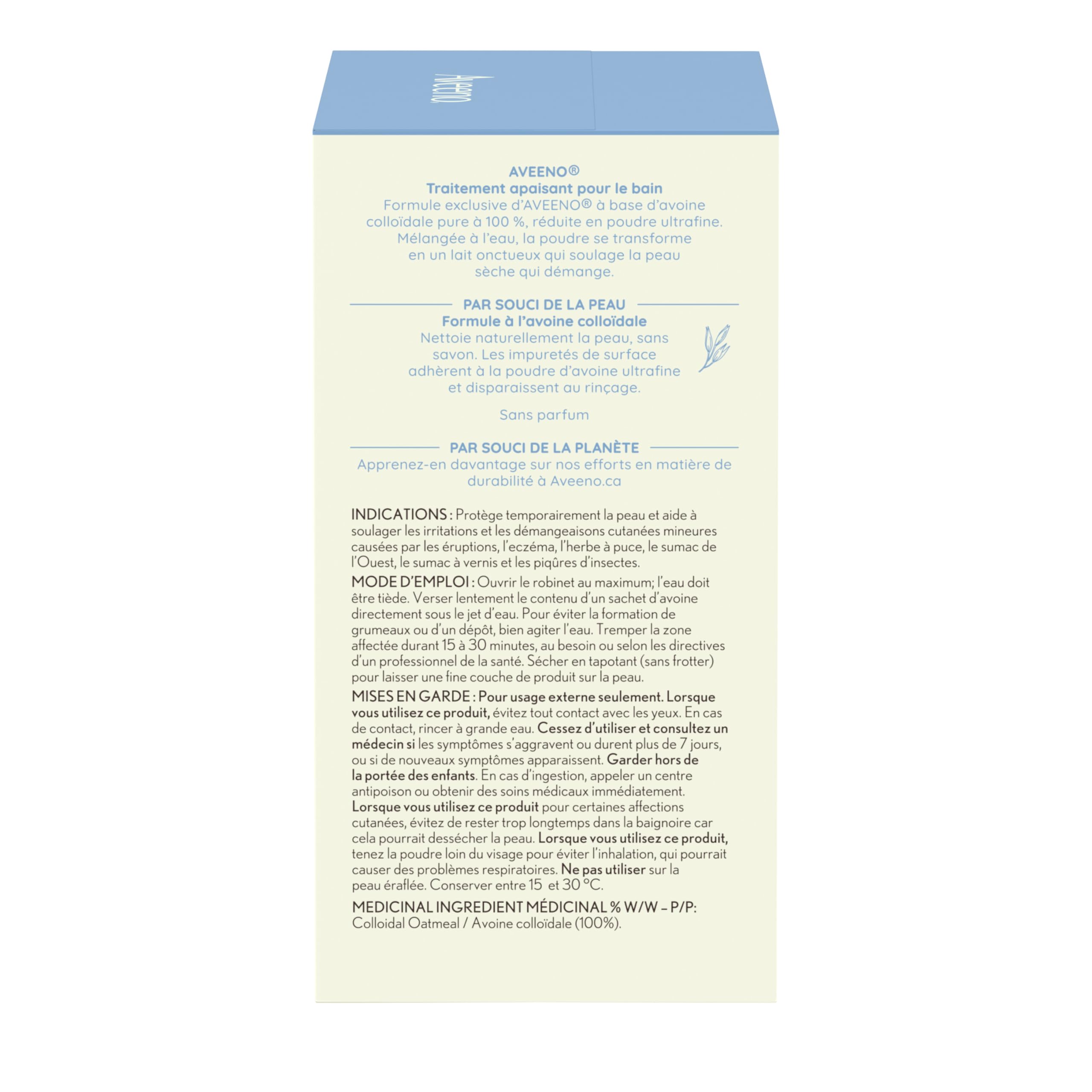 Aveeno Soothing Bath Treatment, Eczema, Dry Skin Relief, Colloidal Oatmeal Bath, Cleanser, Fragrance Free, 8-pack, 42 gram 🍁 All In One Marketplace Canada