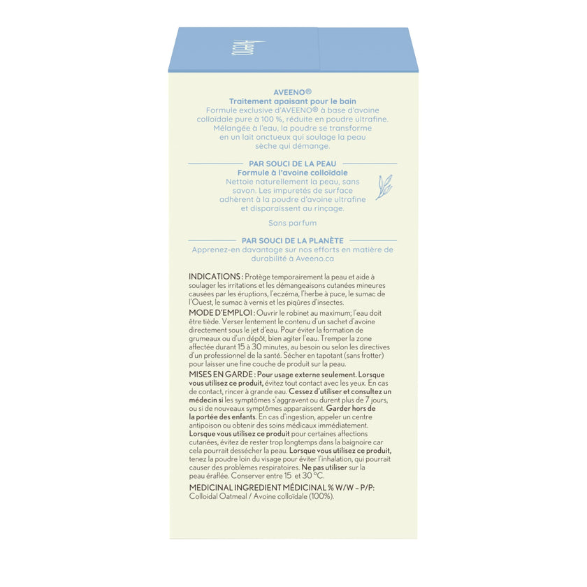 Aveeno Soothing Bath Treatment, Eczema, Dry Skin Relief, Colloidal Oatmeal Bath, Cleanser, Fragrance Free, 8-pack, 42 gram 🍁 All In One Marketplace Canada