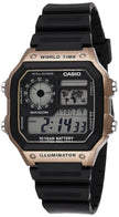 Casio Men's 10-Year Battery Japanese Quartz Watch with Resin Strap, Black, 21 (Model: AE-1200WH-5AVCF) 🍁 All In One Marketplace Canada