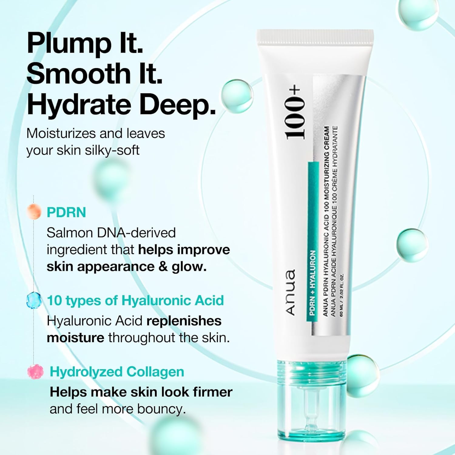 Anua PDRN Hyaluronic Acid Facial Moisturizer, Moisture Cream, 60ml 🍁 All In One Marketplace Canada