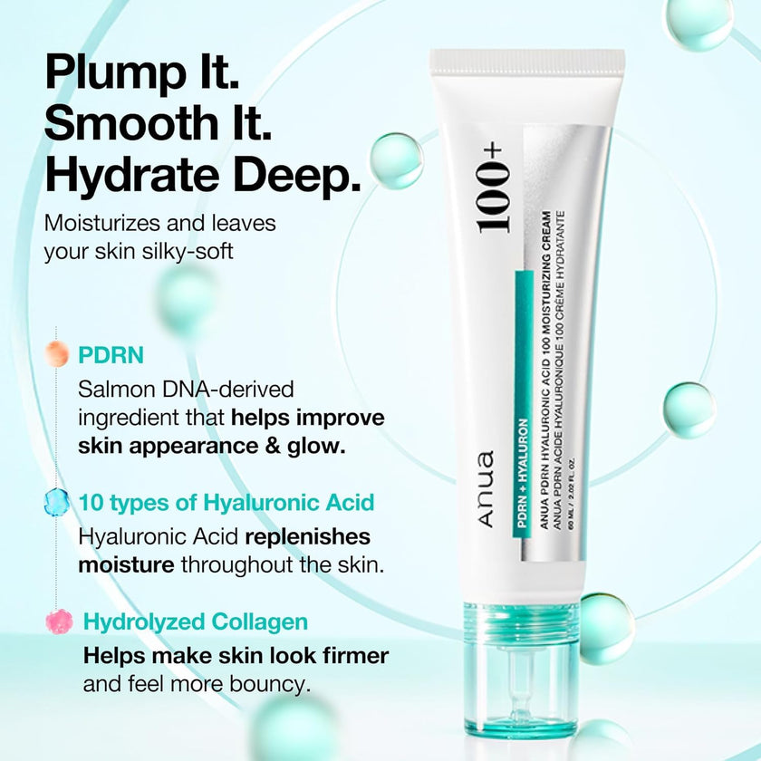 Anua PDRN Hyaluronic Acid Facial Moisturizer, Moisture Cream, 60ml 🍁 All In One Marketplace Canada