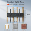 PERLESMITH Tilting TV Wall Mount for 23-60 Inch Flat Curved TVs, Low Profile Tilt TV Mount up to 115 lbs, Wall Mount Bracket Fits 8″/16” Wood Studs, Max VESA 400x400mm, PSMTK1 🍁 All In One Marketplace Canada