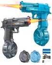 2 Pack Electric Water Gun for Kids Adults,Automatic Squirt Gun with LED Lights,High Capacity Leak-Proof Water Tank,Powerful Continuous Firing Water Blaster for Summer Outdoor Toys (Blue+Black) 🍁 All In One Marketplace Canada