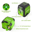 Huepar Self Leveling Laser Level with Tripod, 98Ft Green Cross Line Laser Leveler Tool for Picture Hanging, Tile, Home Renovation, Indoor Project, Battery Included, 40in Tripod 🍁 All In One Marketplace Canada