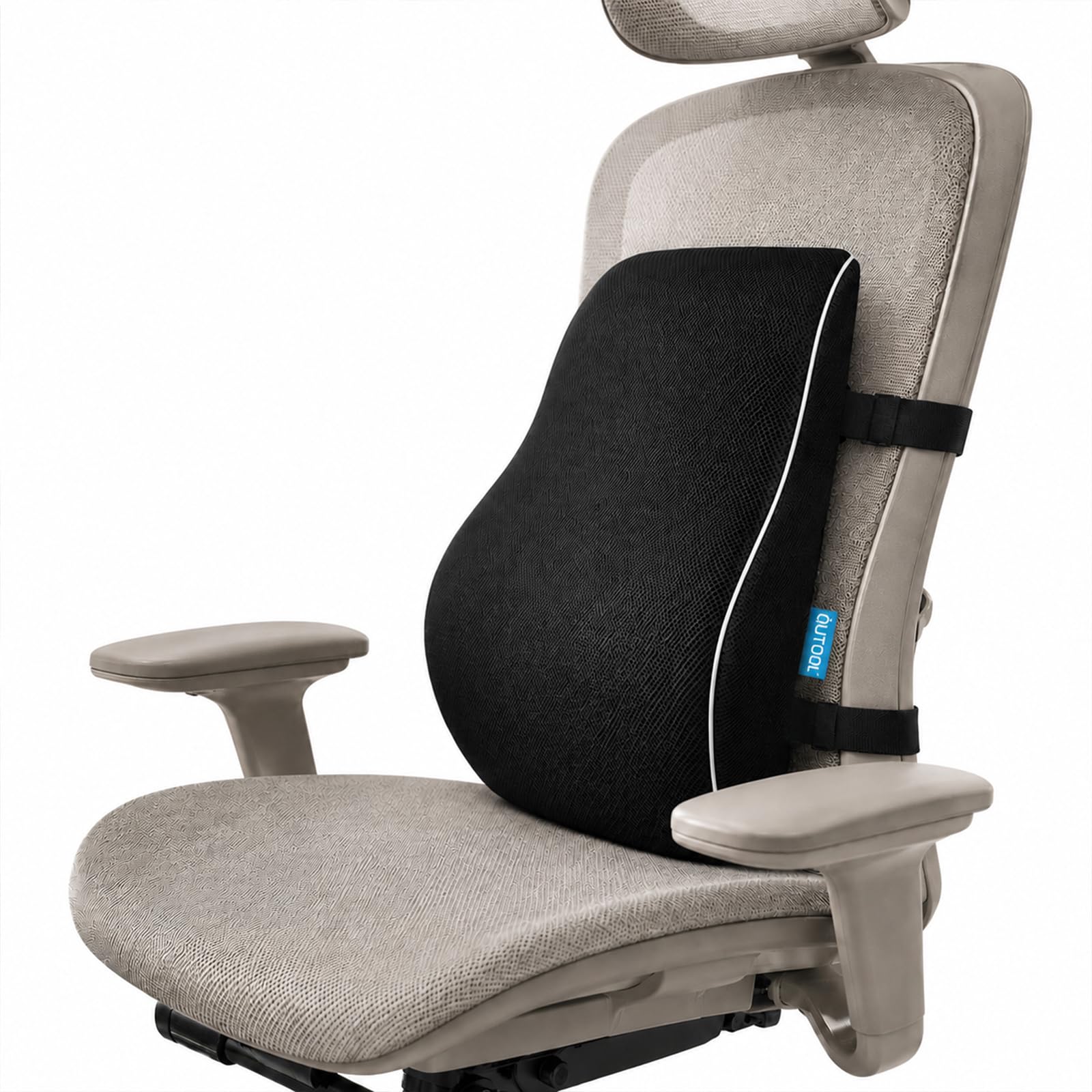 QUTOOL Lumbar Support Pillow for Office Chair, High-Density Memory Foam Back Cushion with Dual Adjustable Straps, Breathable 3D Mesh Cover, Ergonomic Back Support for Everyday Sitting 🍁 All In One Marketplace Canada