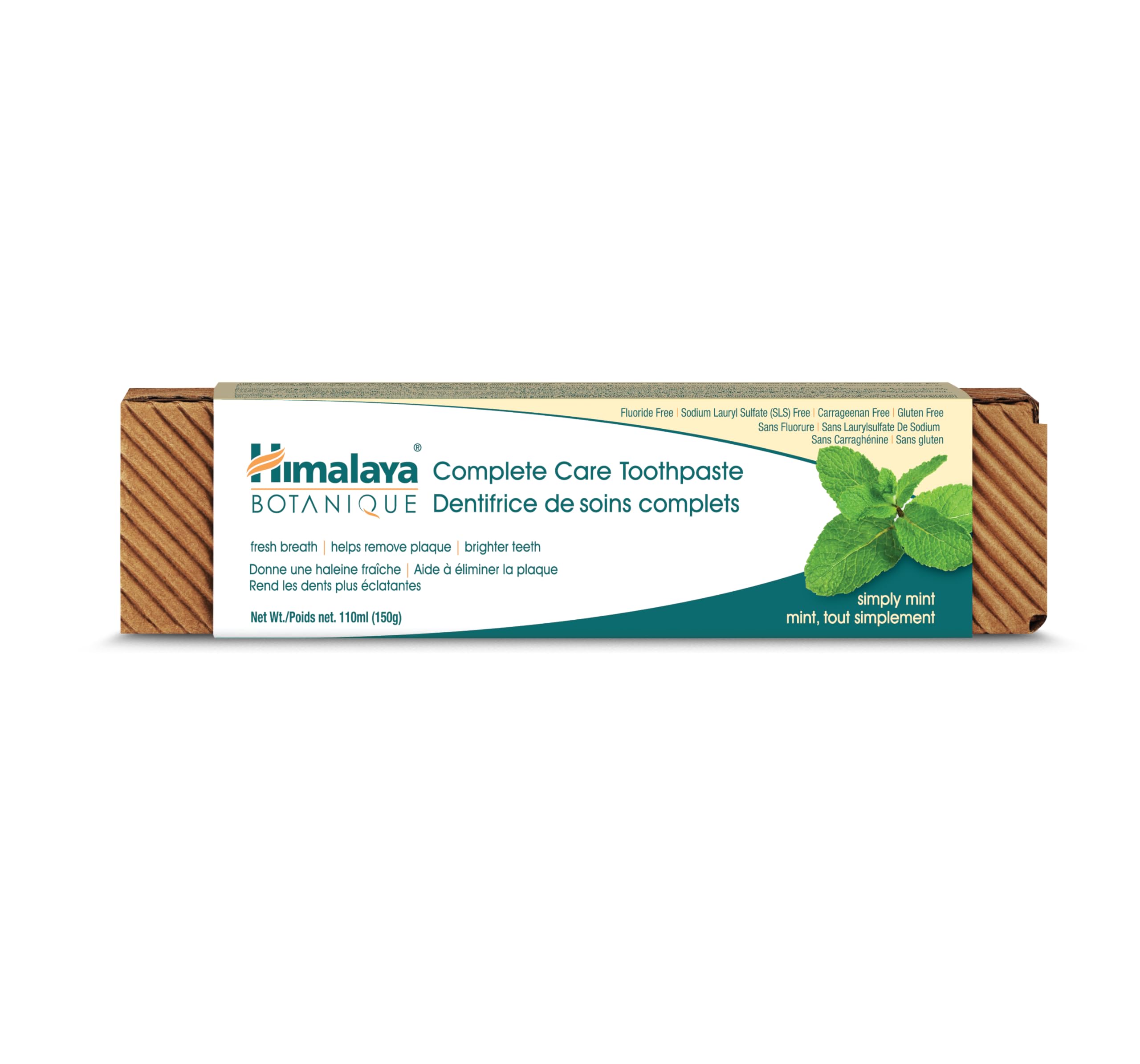 Himalaya Botanique Complete Care Toothpaste, for Brighter Teeth and Fresh Breath, Natural, Fluoride-Free, SLS-Free, Carrageenan-Free & Gluten-Free, Vegan, 150 g (5.29 oz), Variety 4 Pack 🍁 All In One Marketplace Canada