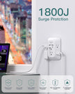 Power Bar, USB Wall Charger Surge Protector 5 Outlet Extender with 4 USB Charging Ports (2 USB C), Multi Plug Outlet, 3-Sided 1800J Power Strip Outlets Splitter Wall Plug Adapter for Home Office Dorm 🍁 All In One Marketplace Canada