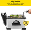 Chefman 4.3 Liter Deep Fryer with Basket for Home Use, XL Jumbo Size Fry Basket Strainer, Adjustable Temperature & Timer Fish Fryer, Chicken Fryer, French Fry Maker, Gifts for Cooks, Stainless Steel 🍁 All In One Marketplace Canada