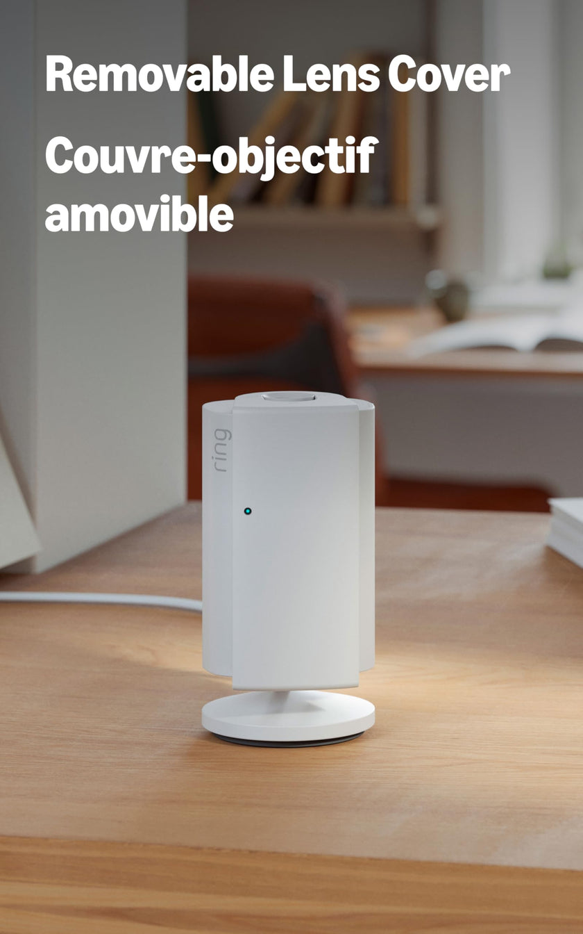 Ring Indoor Cam Plus (Newest Model) — Retinal 2K for crisp, true-to-life video quality, 4x Enhanced Zoom, Low-Light Sight, White 🍁 All In One Marketplace Canada