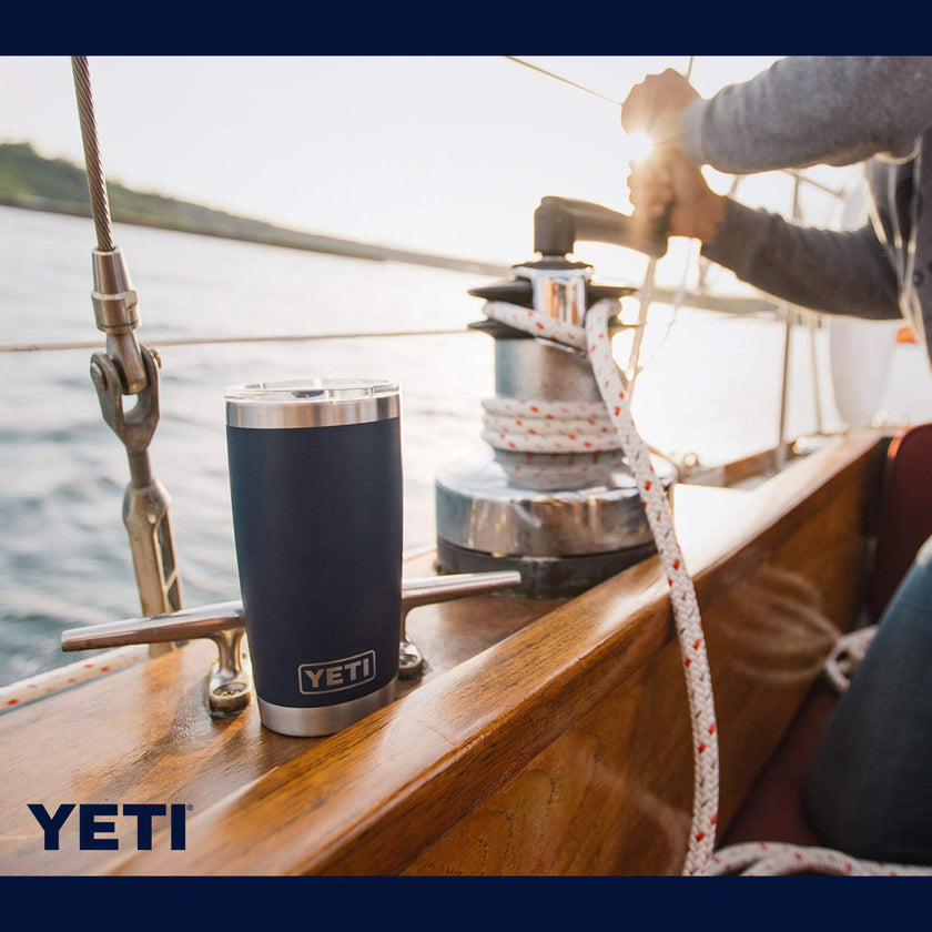YETI Rambler 20 oz Tumbler, Stainless Steel, Vacuum Insulated with MagSlider Lid, Navy 🍁 All In One Marketplace Canada