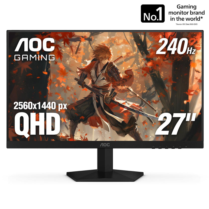 AOC 27 Inch QHD Gaming Monitor 240Hz 0.3ms IPS, 2560x1440, G-Sync Compatible, HDR Ready, DisplayPort 1.4 HDMI 2.0, VESA Mount, 3-Year Zero-Bright-Dot, Q27G41ZE 🍁 All In One Marketplace Canada