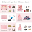 BAGAIL 8 Set Packing Cubes, Lightweight Travel Luggage Organizers with Shoe Bag, Toiletry Bag & Laundry Bag (Blush Pink) 🍁 All In One Marketplace Canada