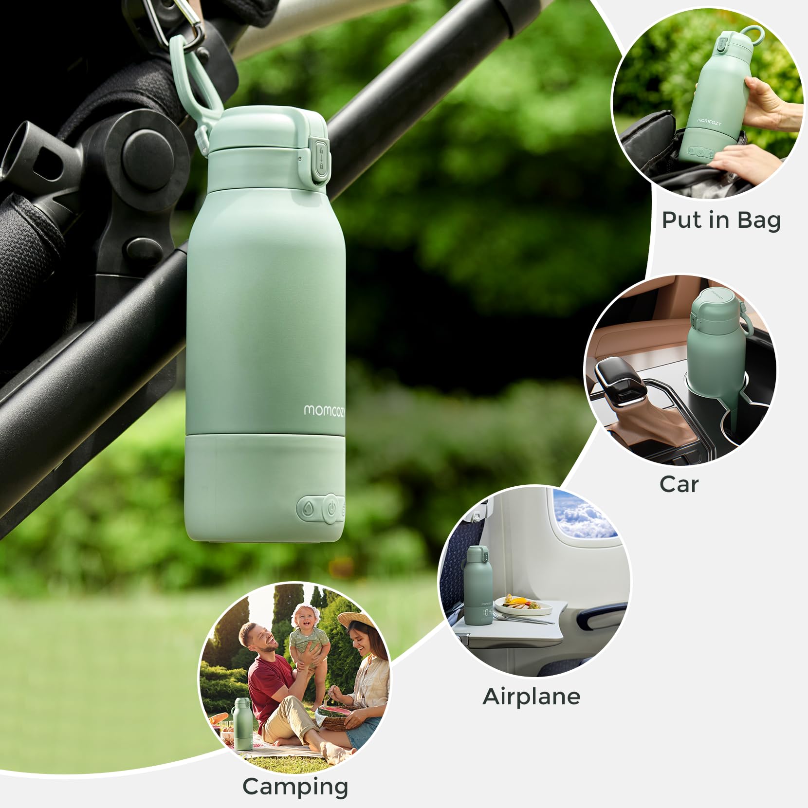 Momcozy Portable Milk Warmer for Travel – Dual Heating for Breast Milk & Water, Fast Heating, Long Battery Life, 17 oz Large Capacity for All-Day Feeding Convenience 🍁 All In One Marketplace Canada