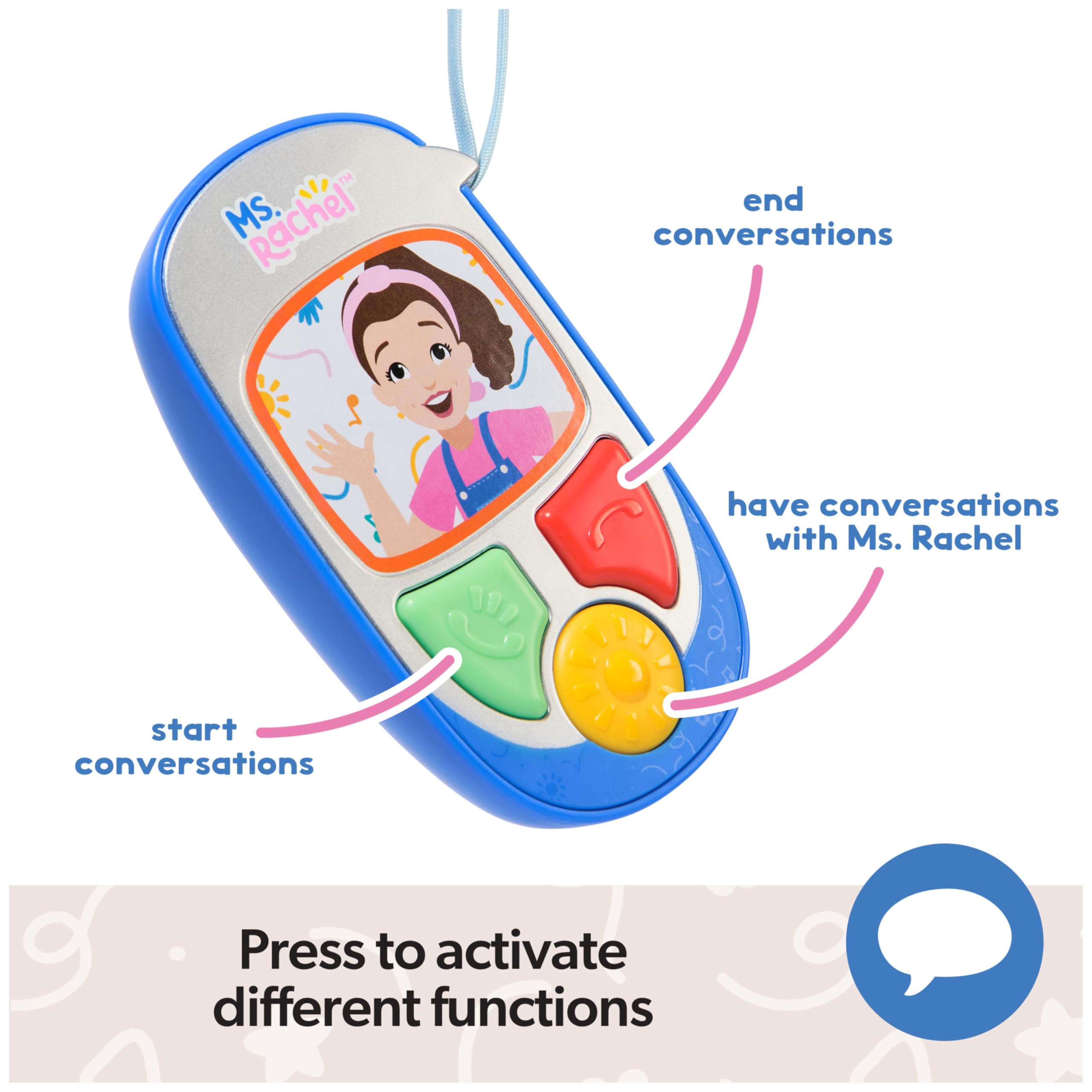 Ms. Rachel Official Electronic Talk with Me Learning Phone with Conversational Phrases, Educational Toys & Toddler Toys for Girls & Boys Ages 1-3+ 🍁 All In One Marketplace Canada