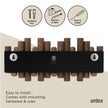 Umbra Picket Wall-Mounted Coat Rack Rail Hook with 5 Retractable Wood Pegs – Modern, Space-Saving Storage Organizer, Walnut 🍁 All In One Marketplace Canada