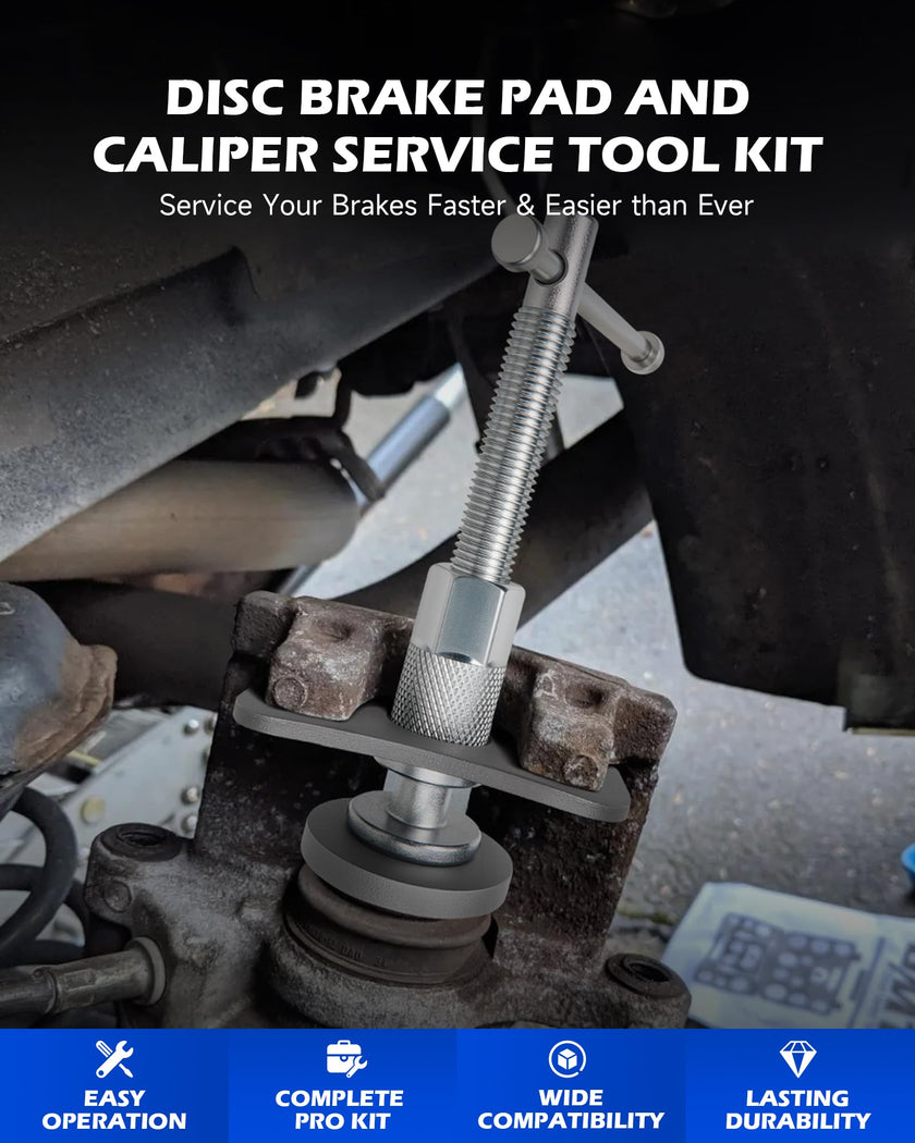 Orion Motor Tech 24pc Brake Caliper Compression Tool Set, Heavy Duty Brake Piston Compressor and Wind Back Tool Kit for Brake Pad Replacement, Universal Disc Brake Caliper Set with Blue Case 🍁 All In One Marketplace Canada