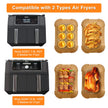 200PCS Air Fryer Liners for Ninja: Higher Non-Stick Disposable Parchment Paper Liner for Ninja DZ201/DZ401 Dual Airfryer Baking - Food Grade Ninja Air Fryer Accessories - Rectangle 8.6 x 5.5 inch 🍁 All In One Marketplace Canada