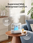 DREO Humidifiers for Bedroom, 4L Top Fill for Large Room, 36H Runtime [Ultra-Strong Mist Output] Quiet Cool Mist Air Humidifier for Baby Nursery, Plants, Indoor, Night Light, Easy to Clean 🍁 All In One Marketplace Canada