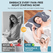 Delyoly Cervical Neck Pillow for Sleeping - Memory Foam Contour Pillow for Neck Pain Relief, Ergonomic Support for Side and Back Sleepers, Orthopedic Pillow with Breathable Ice Silk Cover（Gray） 🍁 All In One Marketplace Canada