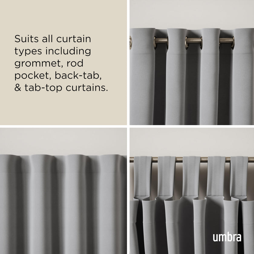 Umbra Twilight Curtain Rod Set – Wrap Around Design Ideal for Blackout or Room Darkening Panels, 30 to 84 Inches, Nickel 🍁 All In One Marketplace Canada