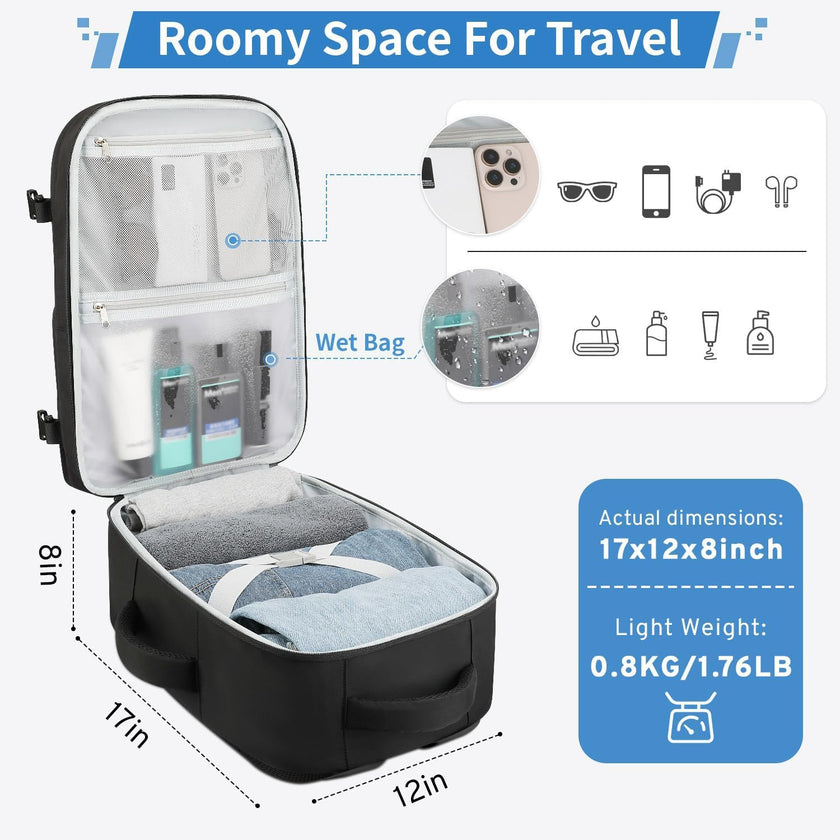 ZOMFELT Travel Backpack for Women Men, TSA 15.6