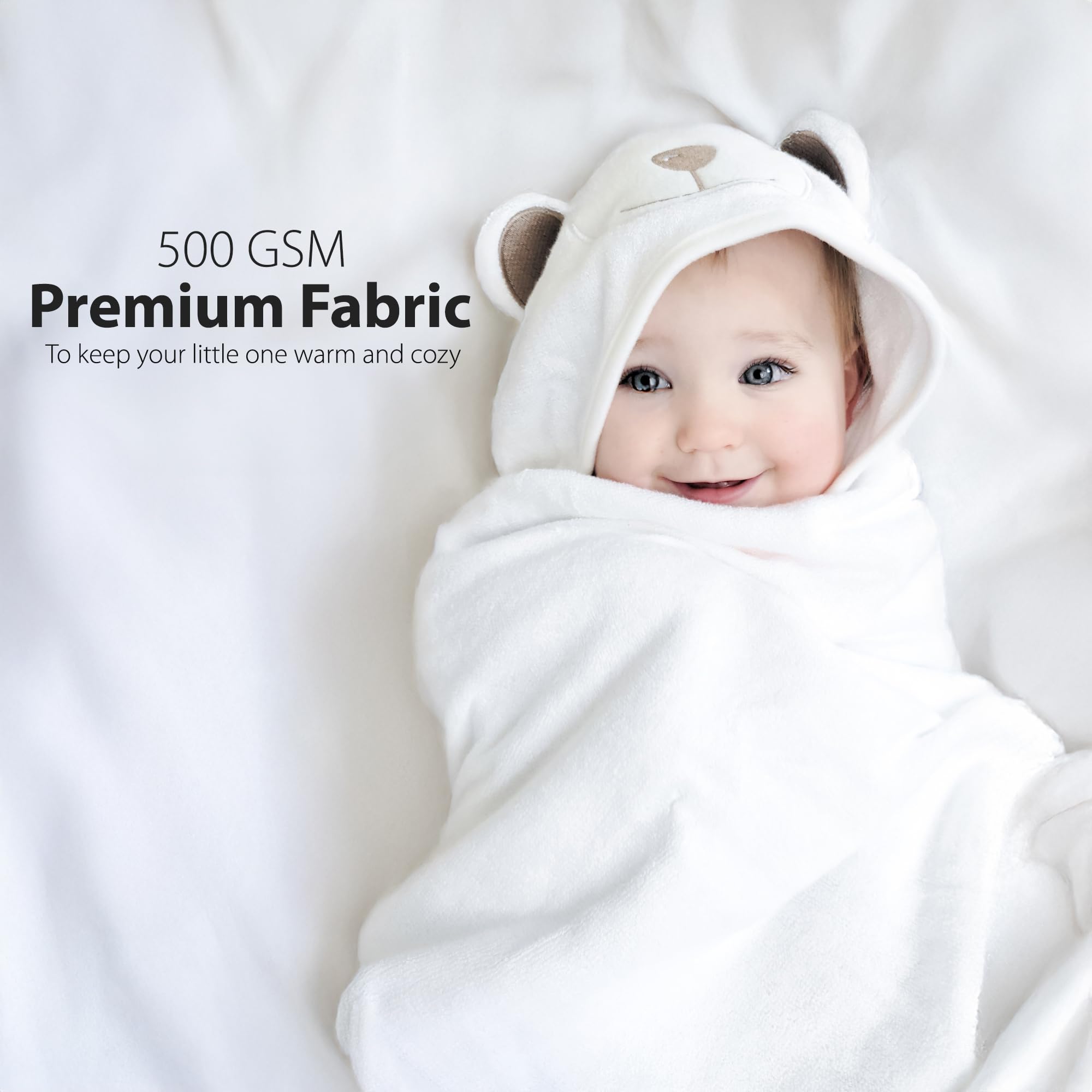 Premium Ultra Soft Organic Bamboo Baby Hooded Towel with Unique Design – Hypoallergenic Baby Towels for Infant and Toddler – Suitable as Baby Gifts 🍁 All In One Marketplace Canada