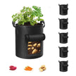 Cavisoo 5-Pack 10 Gallon Potato Grow Bags, Garden Planting Bag with Reinforced Handle, Thickened Nonwoven Fabric Pots for Tomato, Vegetable and Fruits 🍁 All In One Marketplace Canada
