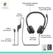 Logitech H391 Wired Headset for PC/Laptop, Stereo Headphones with Noise Canceling Microphone, USB-C, in-Line Controls, Works with Chromebook - Graphite 🍁 All In One Marketplace Canada