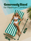Utopia Towels 4 Pack Cabana Stripe Beach Towels (30x60 inches) - 100% Ring Spun Cotton Large Pool Towels, Soft and Quick Dry Swim Towels (Blue, Green, Orange & Yellow) 🍁 All In One Marketplace Canada