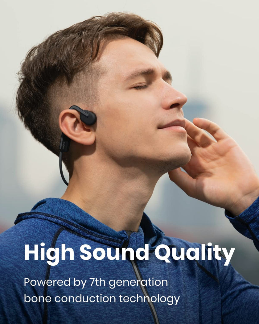 Shokz (AfterShokz) OpenMove - Open-Ear Bluetooth Sport Headphones - Bone Conduction Wireless Earphones - Sweatproof for Running and Workouts, with Sticker Pack (Grey) 🍁 All In One Marketplace Canada