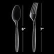 Plastic Forks and Spoons Set - (Bulk Pack 360 Pcs) Clear Plastic Cutlery Utensils Heavy Duty, 180 Forks and 180 Spoons, Silverware Sets for Party Supplies, Dinners, Take-Out, Catering, Food Services 🍁 All In One Marketplace Canada
