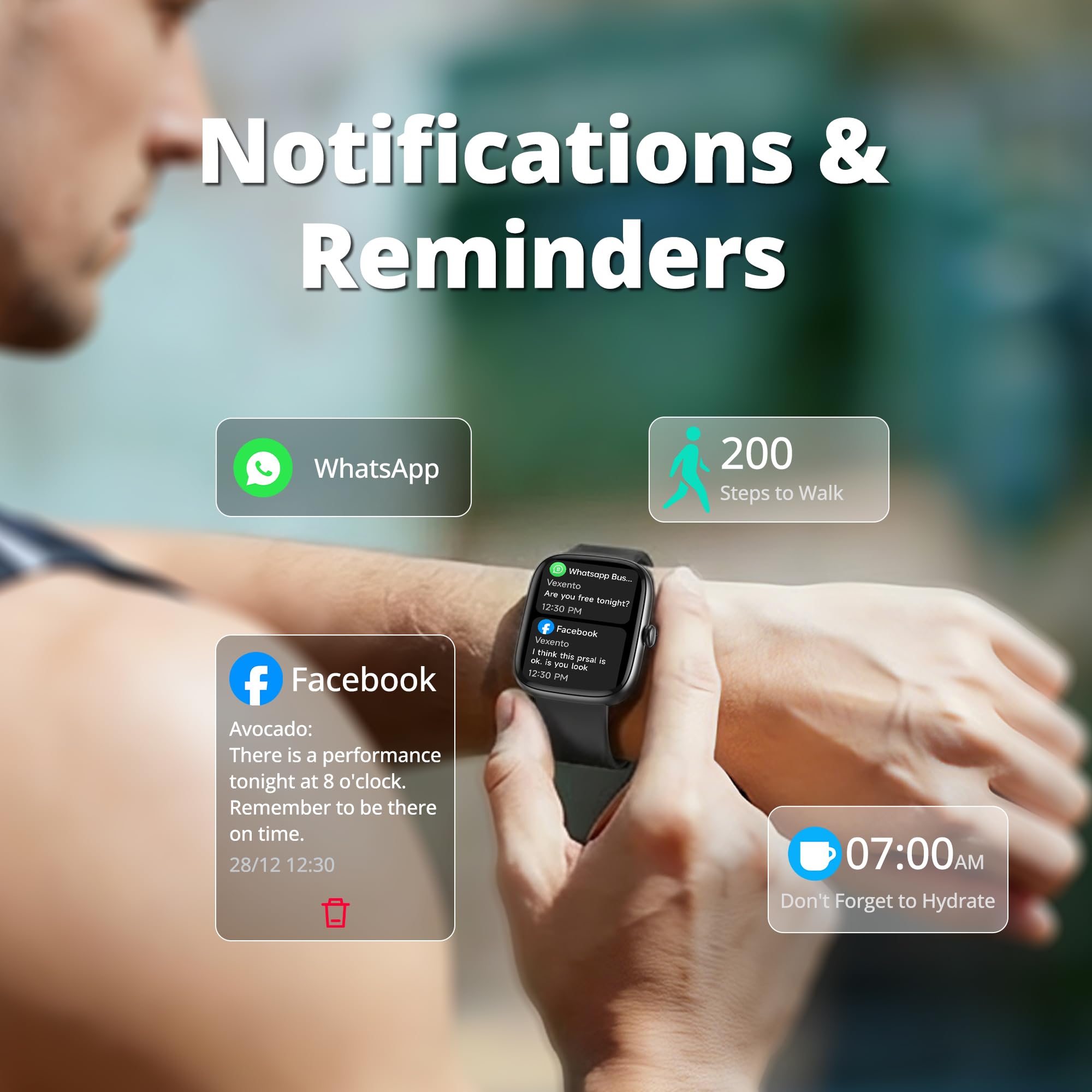 Fixwink Smart Watch for Men Women (Answer/Make Call), 1.83
