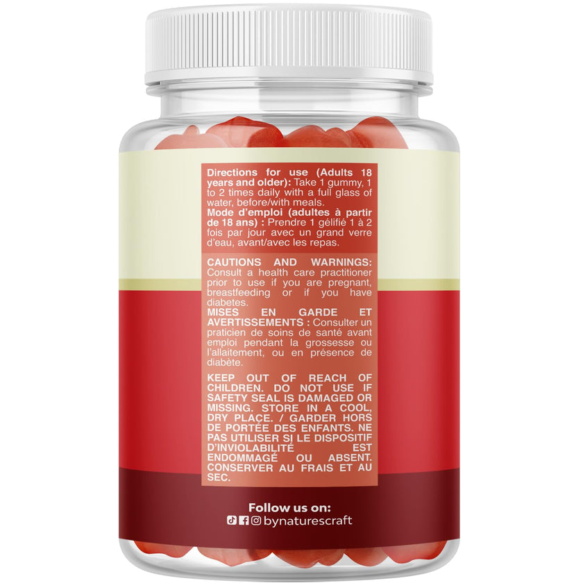 Apple Cider Vinegar Gummies with Mother - Supports Appetite Control - ACV Gummies for Detox & Cleanse - Gut Health & Bloating - Metabolism & Energy Support - ACV with Mother - B12 & B6 Vitamin - 60 Ct 🍁 All In One Marketplace Canada