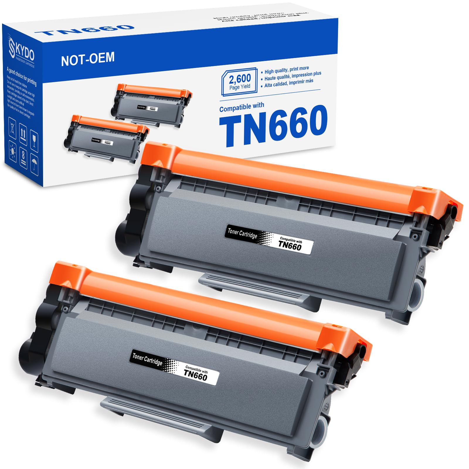 TN660 Toner Cartridge Compatible Replacement for TN 660 TN630 TN-660 TN-630 Work with DCP-L2520DW DCP-L2540DW HL-L2320D HL-L2360DW HL-L2380DW MFC-L2700DW MFC-L2720DW (Black, 2 Packs) 🍁 All In One Marketplace Canada