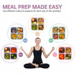 Luriseminger 5 Pack Bento Lunch Box,4 Compartment Snack Containers,Divided Snack Box,Meal Prep Lunch Containers FOR Kids/Toddle/Adults,Food Storage Containers for School, Work and Travel 🍁 All In One Marketplace Canada