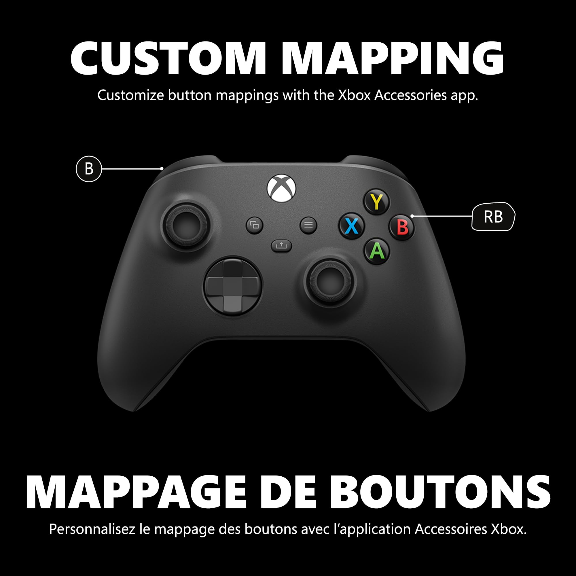 XBOX Core Wireless Gaming Controller – Carbon Black for Series X|S, One, Windows PC, Android, and iOS 🍁 All In One Marketplace Canada