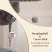 Heybly Cat Tree with Toy, Cat Tower condo for Indoor Cats, Cat House with Padded Plush Perch, Cozy Hammock and Sisal Scratching Posts, Light Gray S HCT004SW 🍁 All In One Marketplace Canada