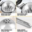 Zulay Large Lemon Squeezer Stainless Steel - Easy Squeeze Manual Heavy Duty Lemon Juicer Hand Press - Ergonomic Citrus Squeezer & Fruit Juicer for Small Oranges, Lemons, & Limes - Stainless Steel 🍁 All In One Marketplace Canada