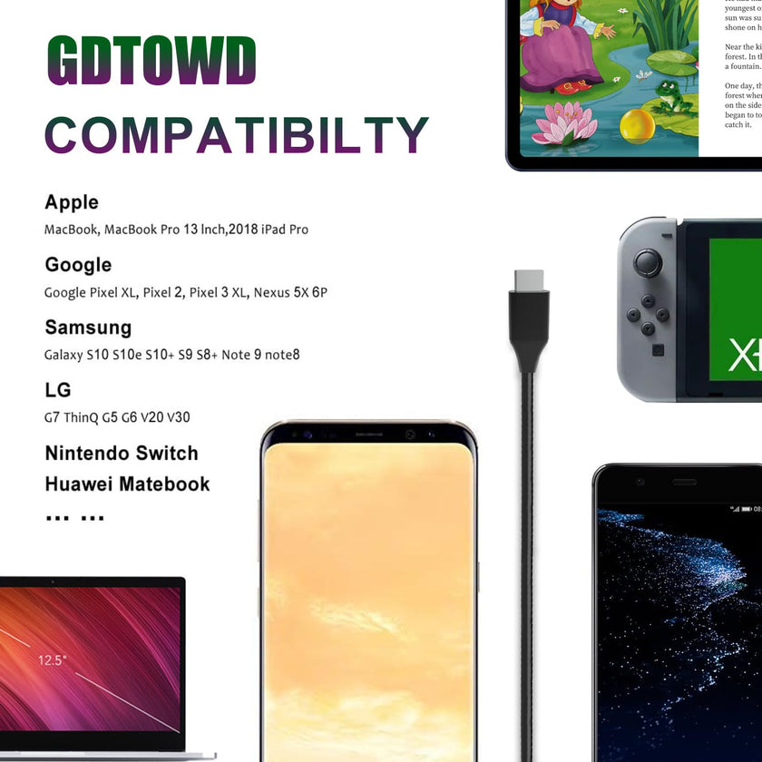 GDTOWD Universal 45W USB C Chromebook Charger Compatible with HP Acer Lenovo Asus Samsung Dell Google,Chromebook Laptop Type C AC Adapter Fast Charging 🍁 All In One Marketplace Canada