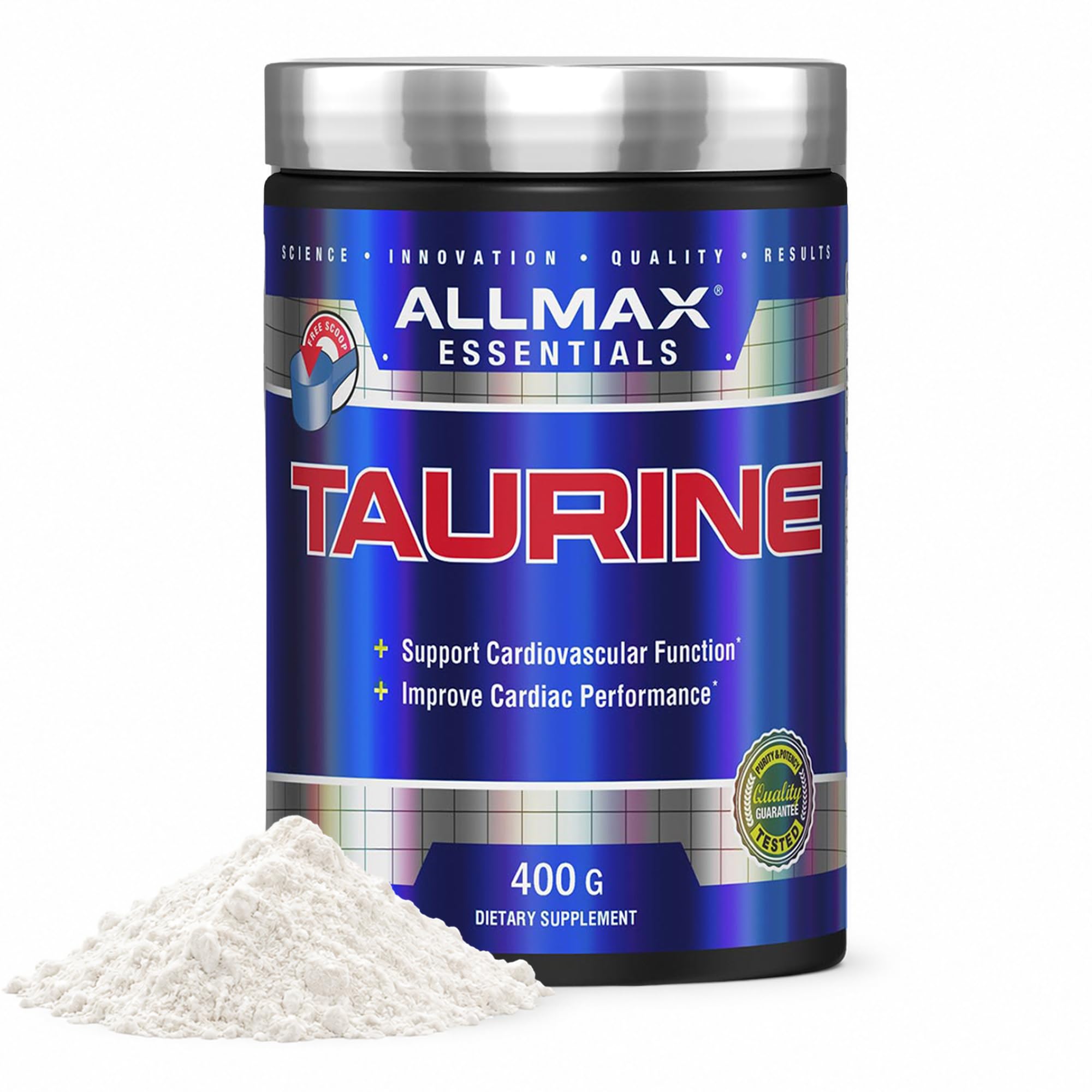 ALLMAX Nutrition 100% pharmaceutical grade maximum strength + absorption Taurine, 400g 🍁 All In One Marketplace Canada