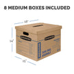 Bankers Box SmoothMove Classic Moving Boxes, Tape-Free Assembly, Easy Carry Handles, Medium, 18 x 15 x 14 Inches, 8 Pack (7717210) 🍁 All In One Marketplace Canada