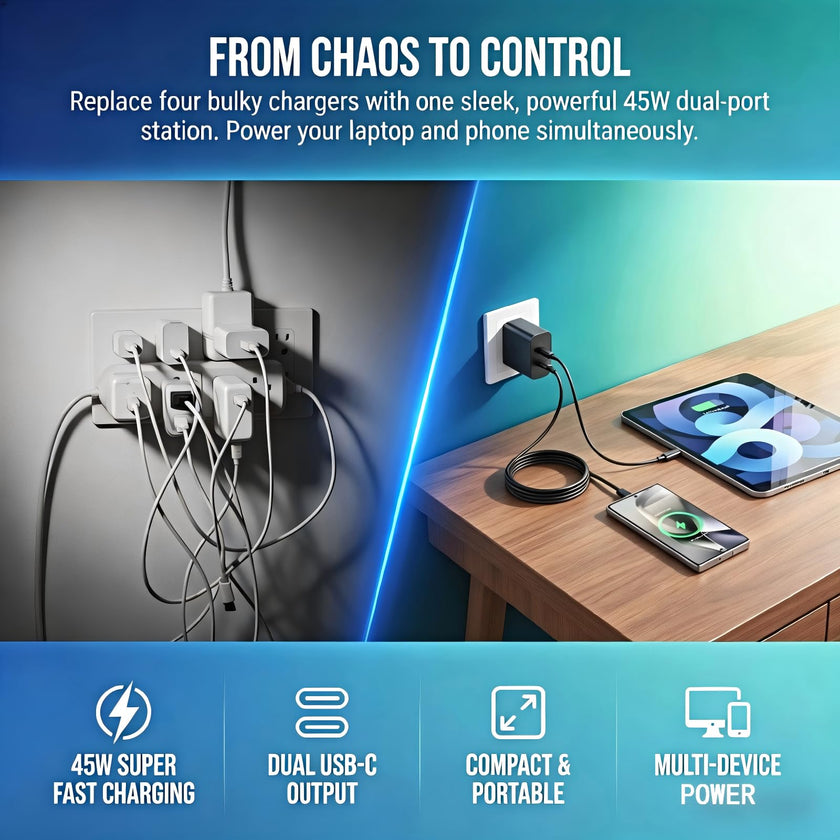 Super Fast Charger USB C, 2-Pack 45W USB C Charger with 6FT C to C Cable, Dual Port Fast Charger USB C for Samsung Galaxy S26/S25/S24/S23/S22/S21/S20/Plus/Ultra,Android,Galaxy Tablet,Phone 17/16/15 🍁 All In One Marketplace Canada