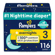 Pampers ZZZ Overnight Diapers, Size 3 (16-28 lbs), 116 Count, Nighttime Protection Disposable Baby Diaper 🍁 All In One Marketplace Canada