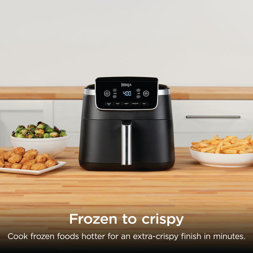 Ninja Air Fryer Pro 5-in-1, 5 QT Capacity, Air Fry, Bake, Roast, Reheat, and Dehydrate, Air Crisp Technology, Nonstick Basket & Crisper Plate, Grey, AF142C 🍁 All In One Marketplace Canada