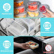 Pure Future 50-Piece Food Storage Containers Set (25-Pack) - Includes 2x JUMBO 2.5L (84oz) & 2x 1.5L Large Bins, Airtight Plastic Meal Prep Lunch Boxes with Lids, Microwave/Freezer Safe, BPA Free 🍁 All In One Marketplace Canada