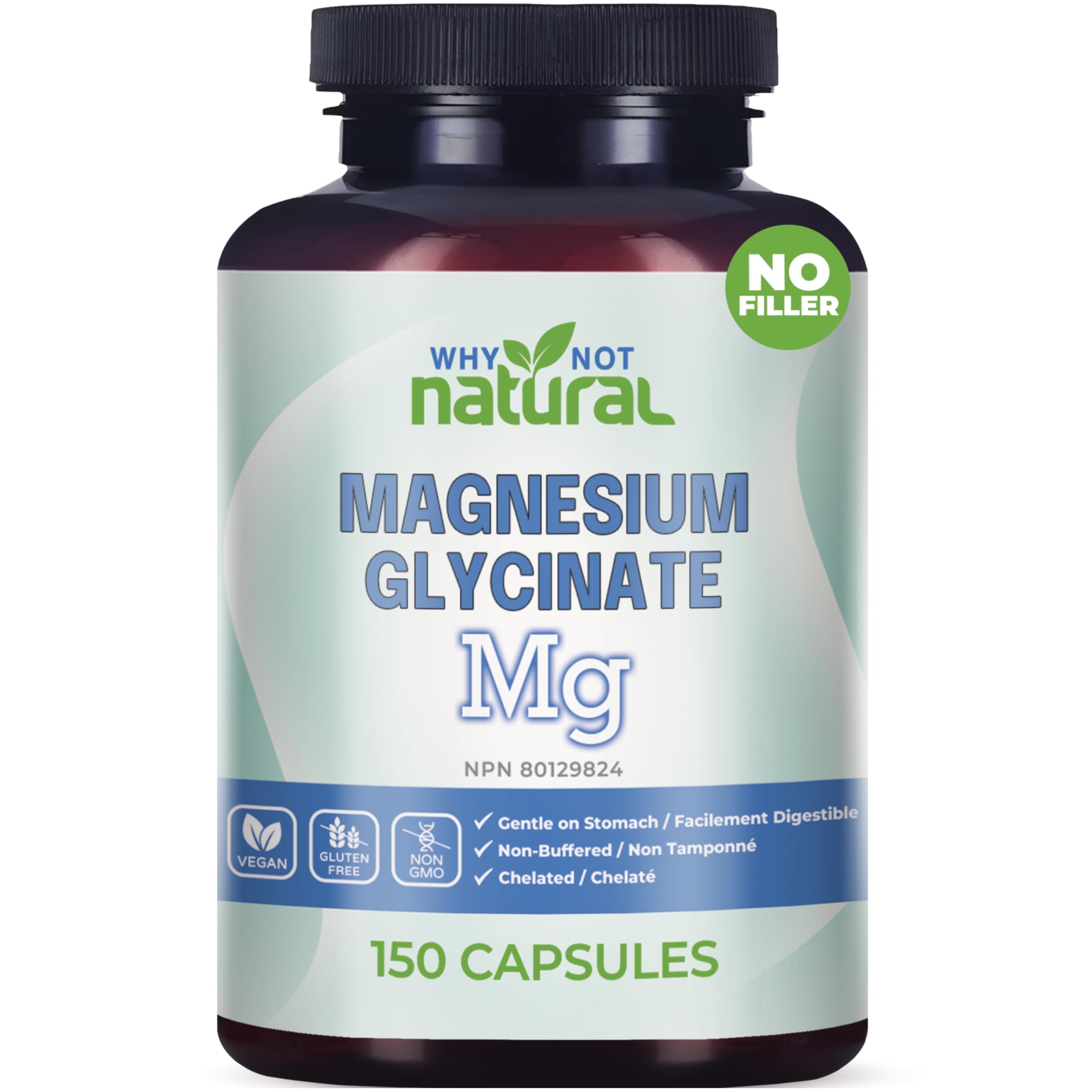 Magnesium Glycinate Capsules Supplement - Vegan, No Filler - Supports Sleep and Relaxation 🍁 All In One Marketplace Canada